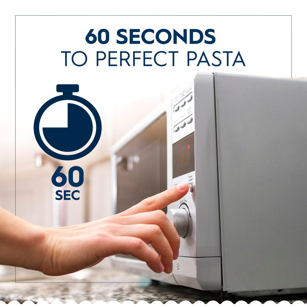 Barilla Ready Pasta pouch highlights three ingredients: olive oil, salt, pasta