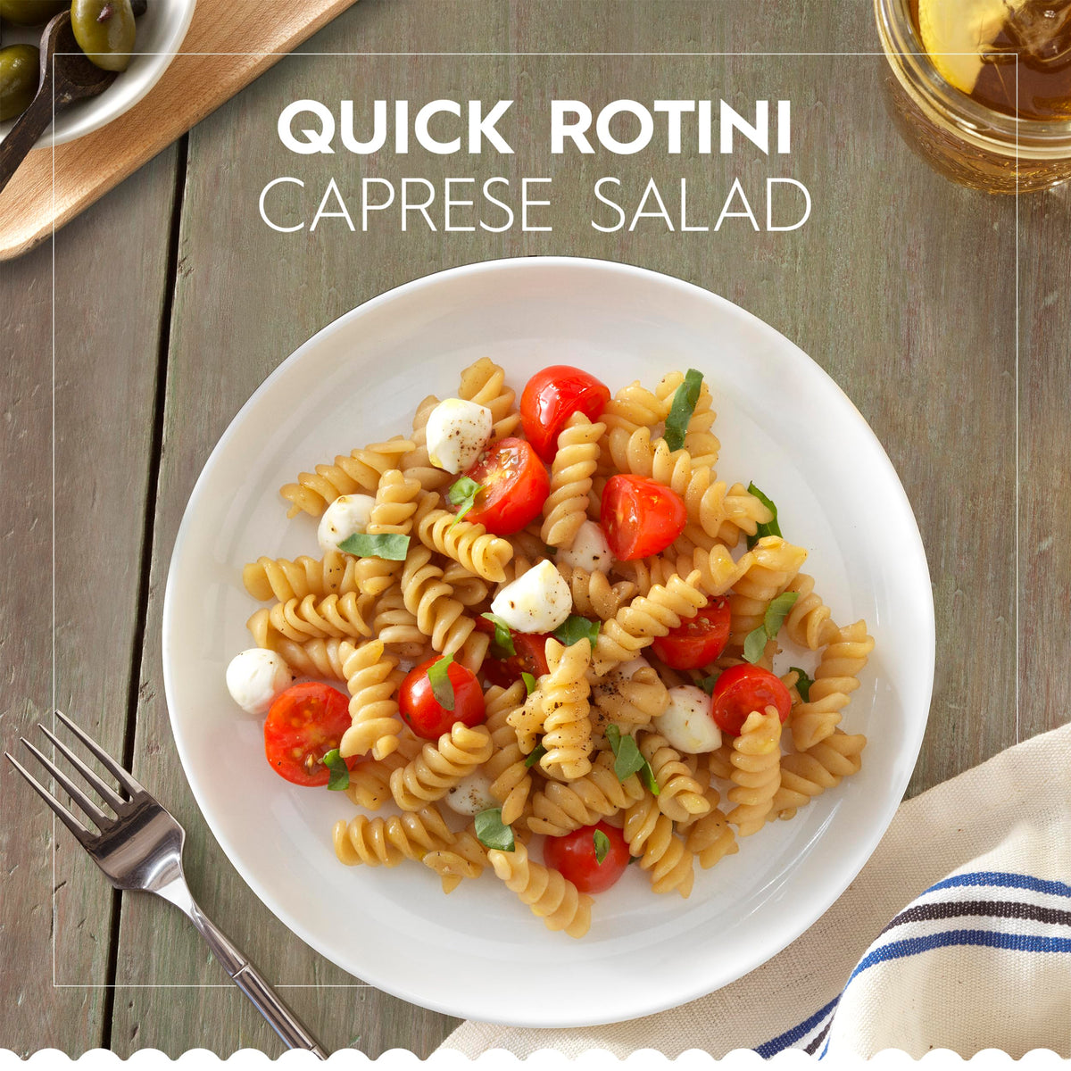 Barilla Ready Pasta Rotini on a plate with sauce shows al dente texture.