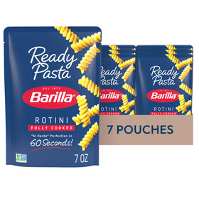 Barilla Ready Pasta Rotini pouch enables 60-second microwavable dinners.