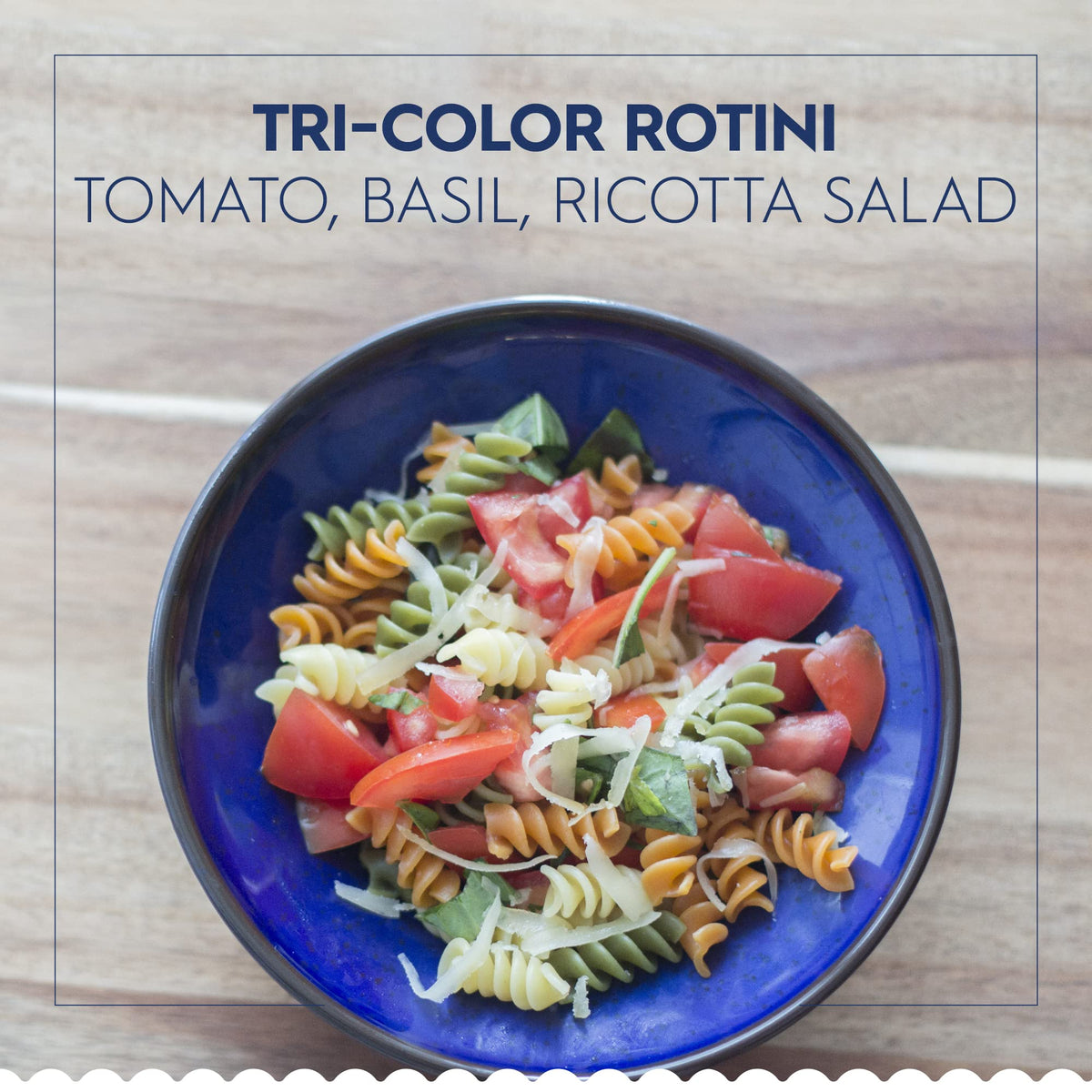 Barilla Tri-Color Rotini uncooked twists ready to boil.
