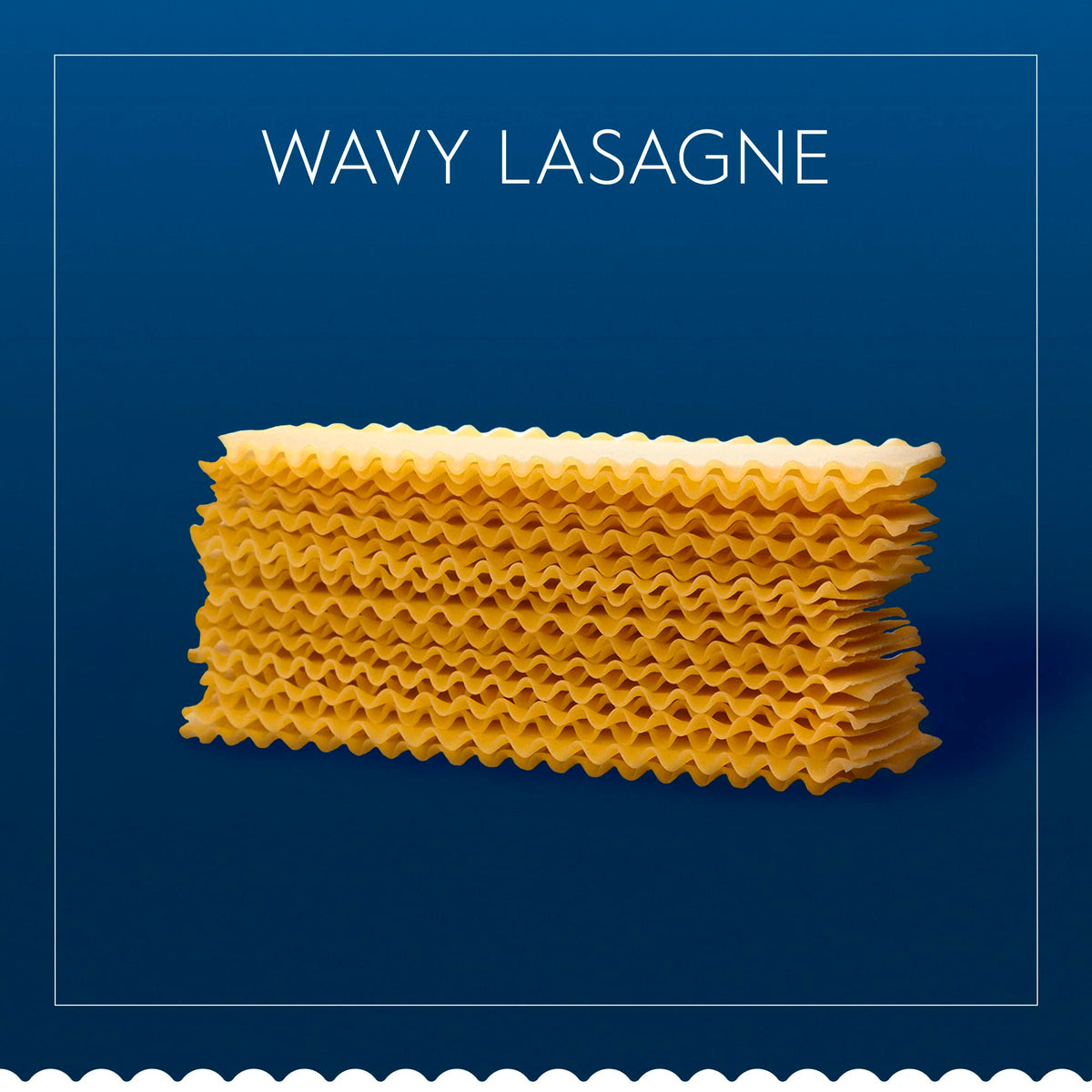 Barilla Wavy Lasagne pasta served on plate with sauce