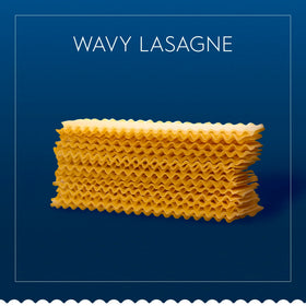 Barilla Wavy Lasagne pasta served on plate with sauce