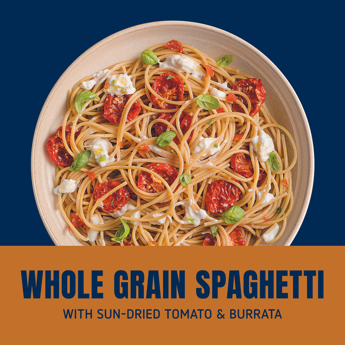 Barilla Whole Grain Spaghetti plated al dente with sauce
