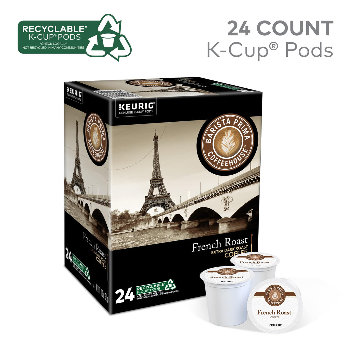 Barista Prima Arabica high-altitude beans deliver rich aroma and smooth body.