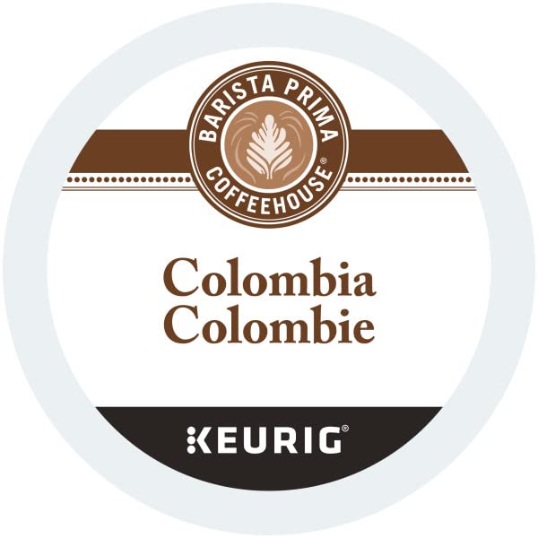 Barista Prima Coffeehouse Colombia K-Cups steaming cup aroma emphasizing bright fruit notes.
