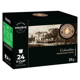 Barista Prima Coffeehouse Colombia K-Cups in Keurig brewer shows convenient single-serve use.