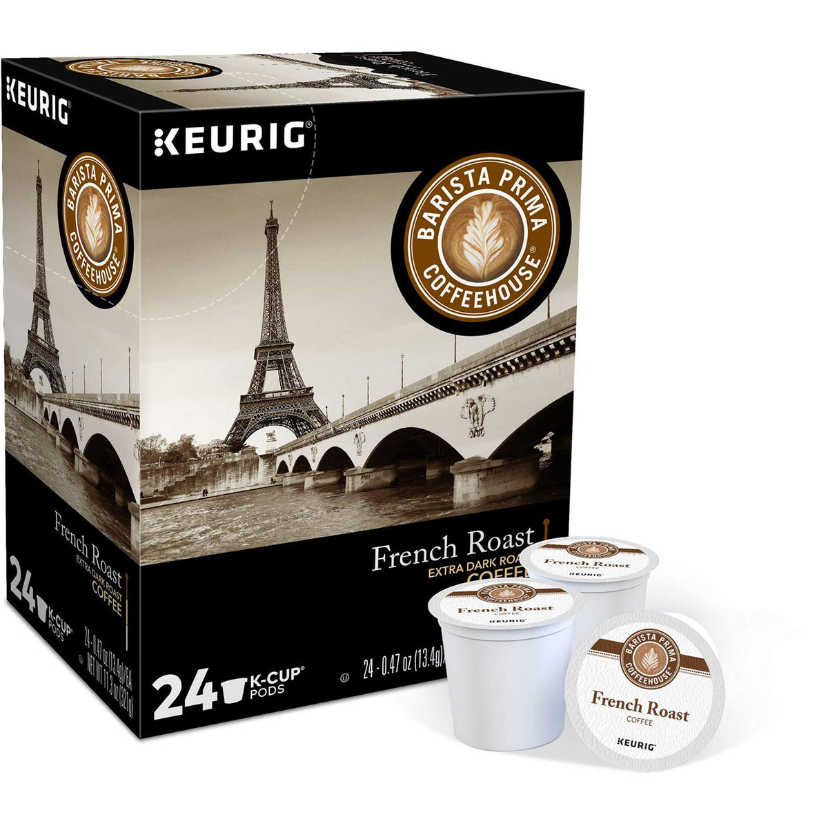 Barista Prima Coffeehouse Dark Roast K-Cup—aroma-packed cup for bold mornings.