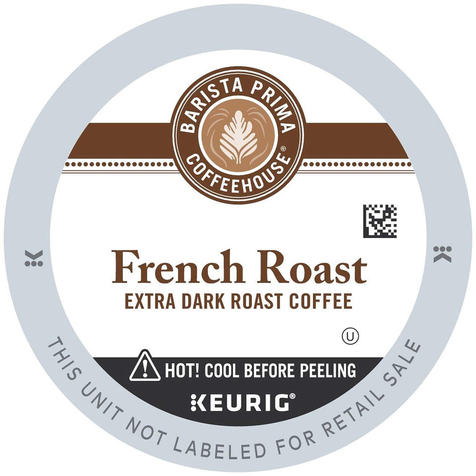 Barista Prima Coffeehouse Dark Roast K-Cup—bold aroma for morning Keurig brews.