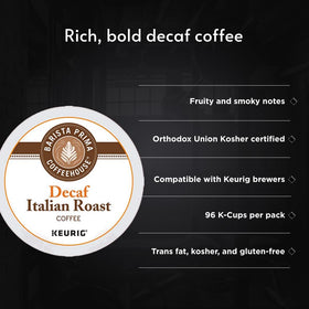 Barista Prima Coffeehouse K-Cups dispensing coffee for quick single serve use