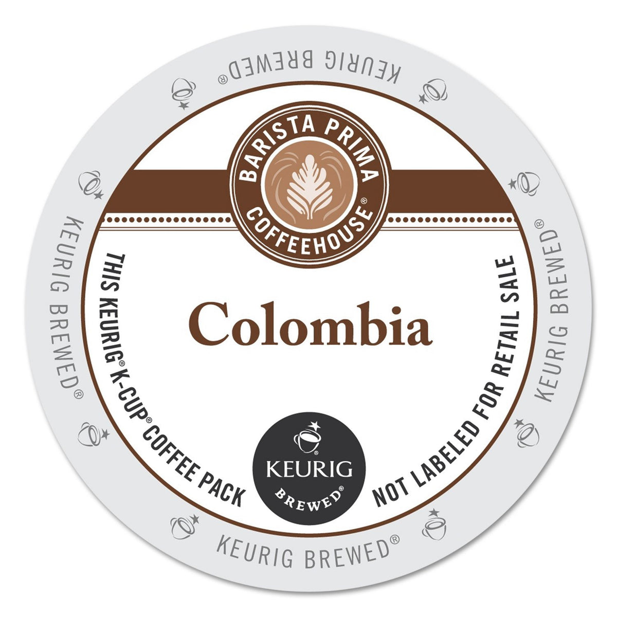 Barista Prima Coffeehouse Medium-Dark K-Cup for Keurig, bold Colombian flavor in a convenient capsule.