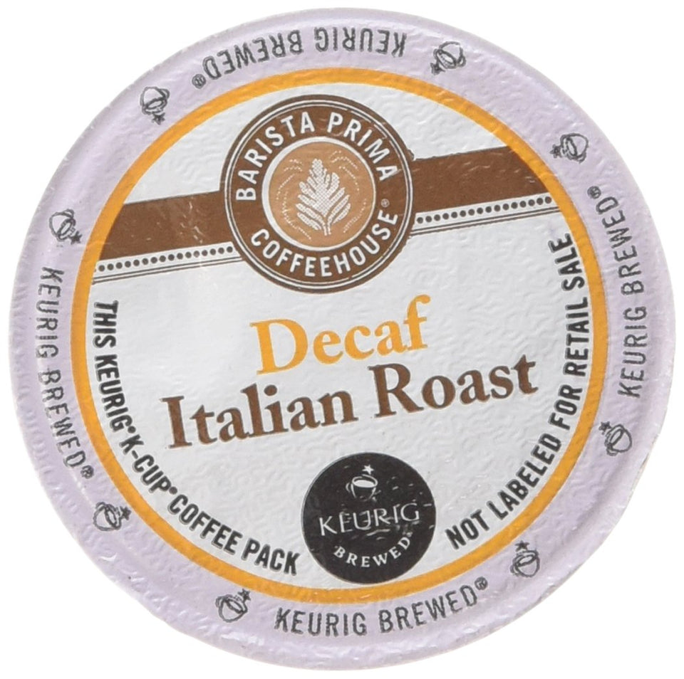 Barista Prima Decaf Italian Roast box set for easy single-serve brewing