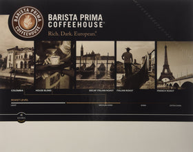 Barista Prima Decaf Italian Roast espresso cup with rich aroma