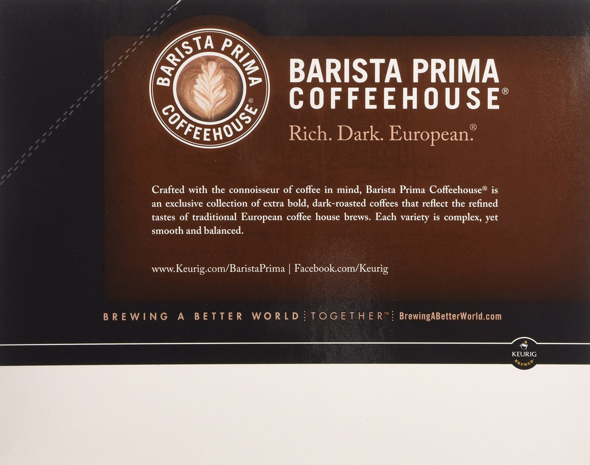 Barista Prima Decaf Italian Roast no-mess packaging protects freshness