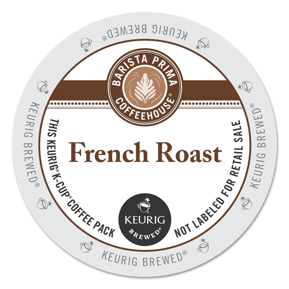 Barista Prima French Roast 96ct box shown for home convenience and pantry stock.