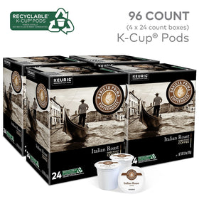 Aroma of Barista Prima Italian Roast fills the kitchen while brewing.