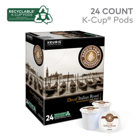 Barista Prima K-Cup pods displayed for easy grab-and-go access to decaf flavor.