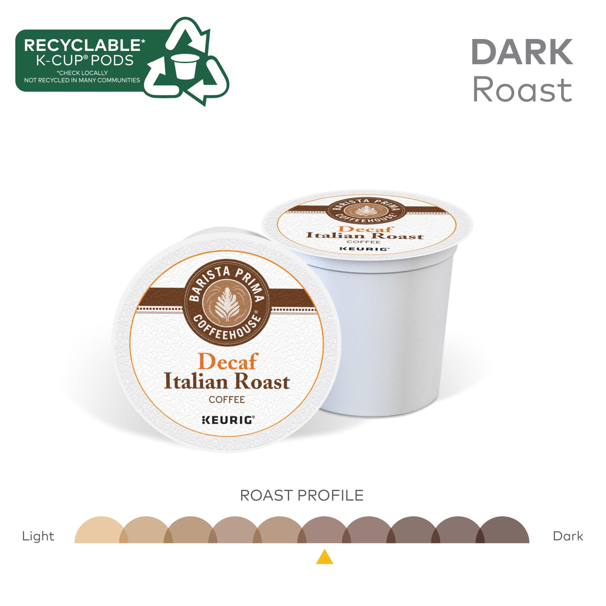 Barista Prima K-Cup pods with minimalist packaging for modern kitchens.