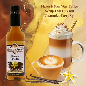 Barista's Secret Variety Pack syrups display, ideal for home café experiments.
