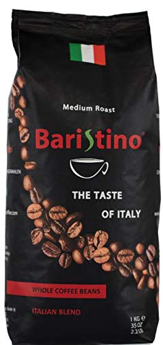 Baristino Espresso whole bean bag showcasing freshness for home grinding and espresso.