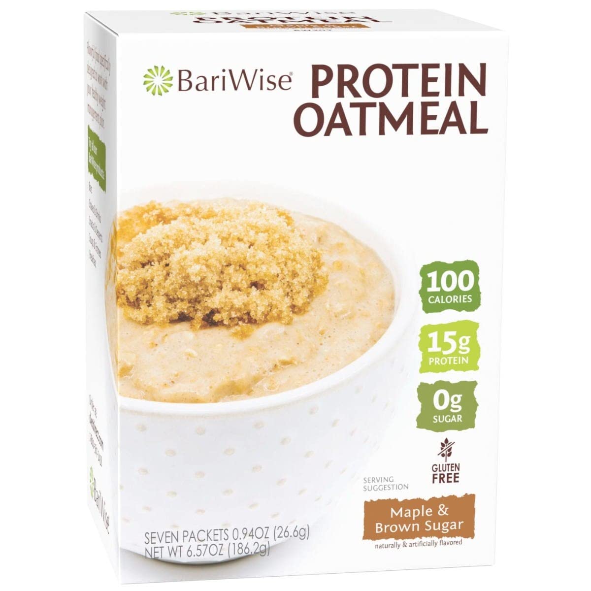 BariWise Instant Protein Oatmeal maple brown sugar packet ready for quick breakfast