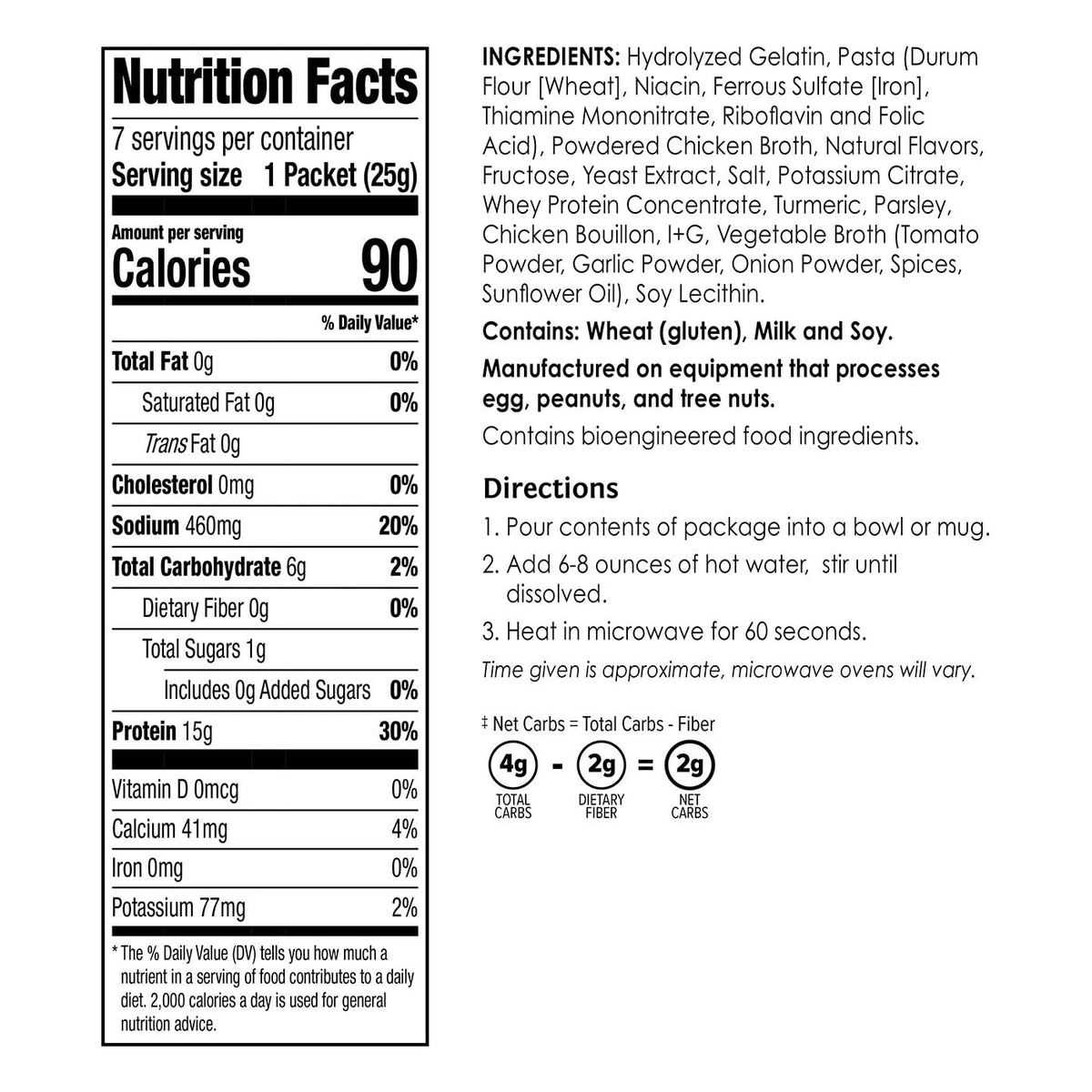 BariWise Protein Soup chicken-noodle bowl displaying a nutritious, protein-rich meal