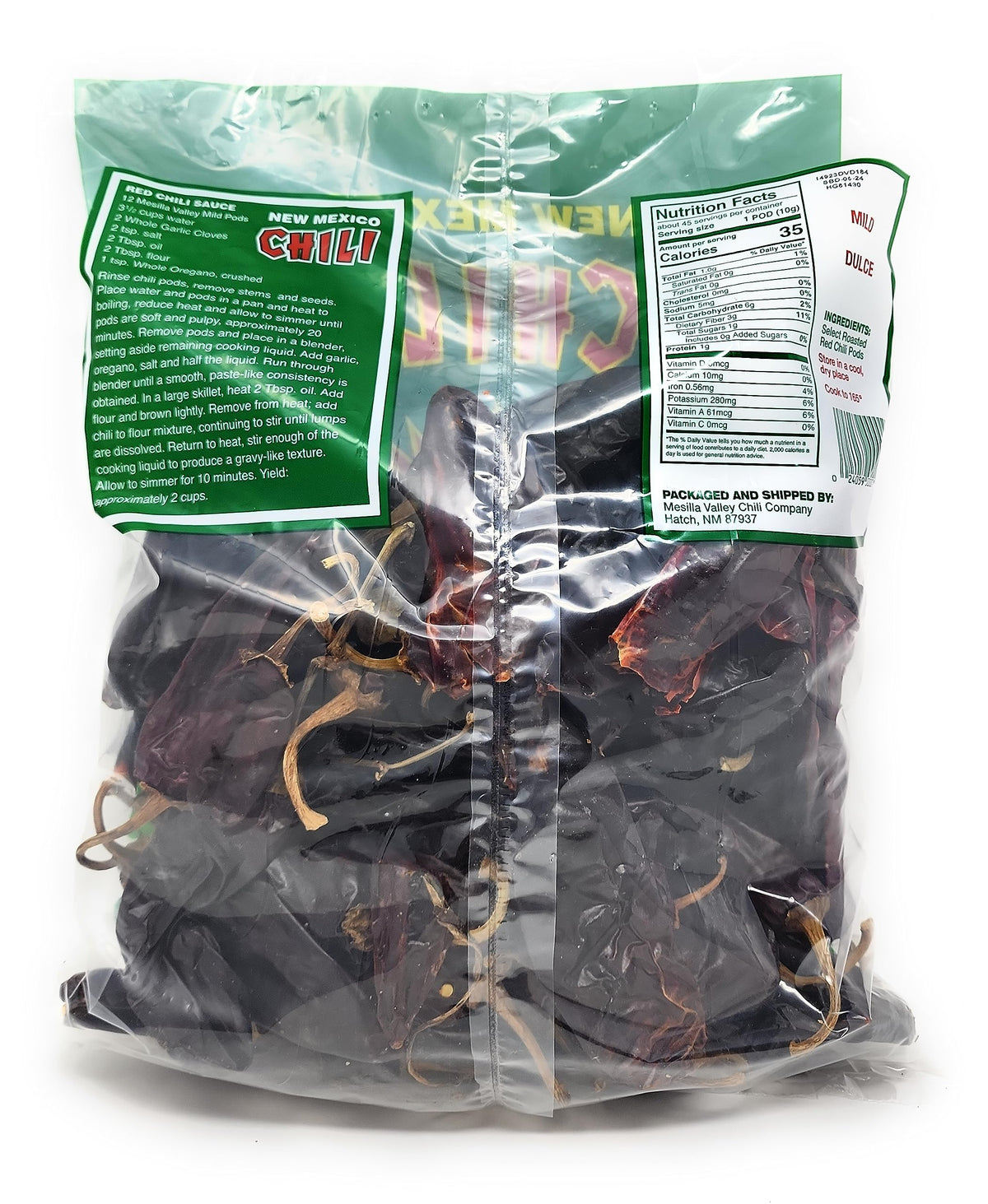 Barker's Hatch Region chili pods on display, premium New Mexico flavor.