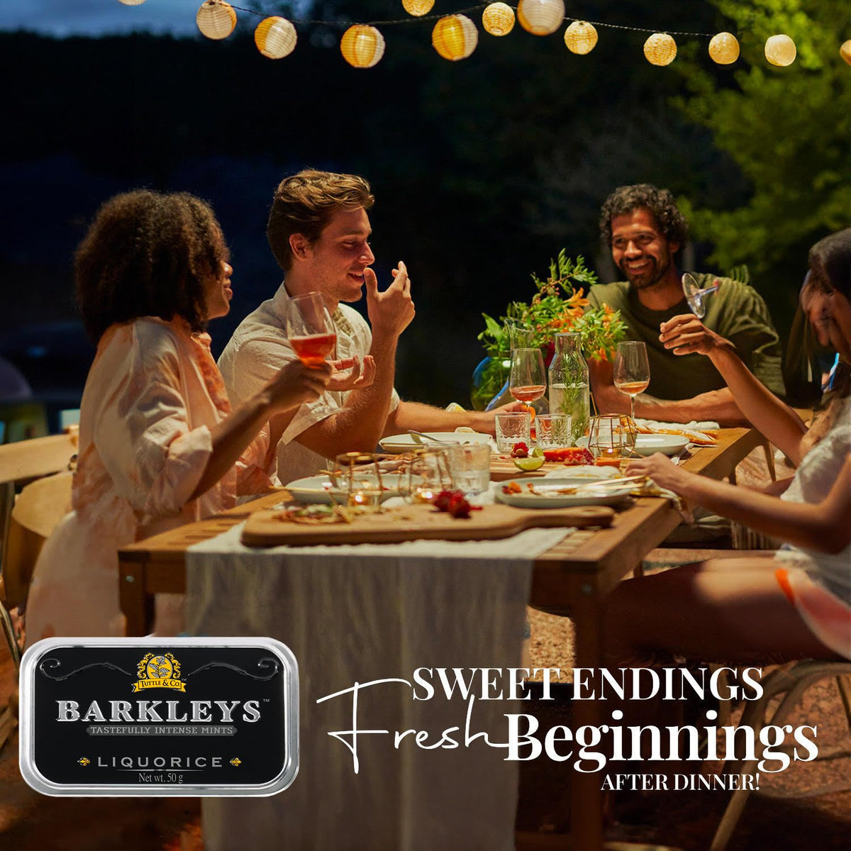 Barkleys Liquorice Breath Mints travel-friendly tin in bag on the go.