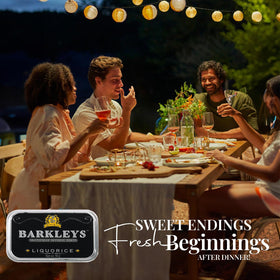Barkleys Liquorice Breath Mints travel-friendly tin in bag on the go.