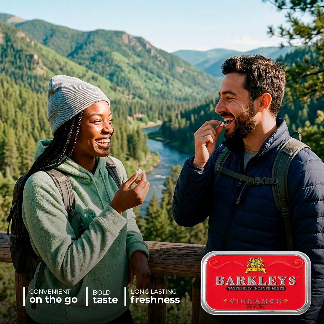 Barkleys portable tin keeps breath ready anywhere in your bag.