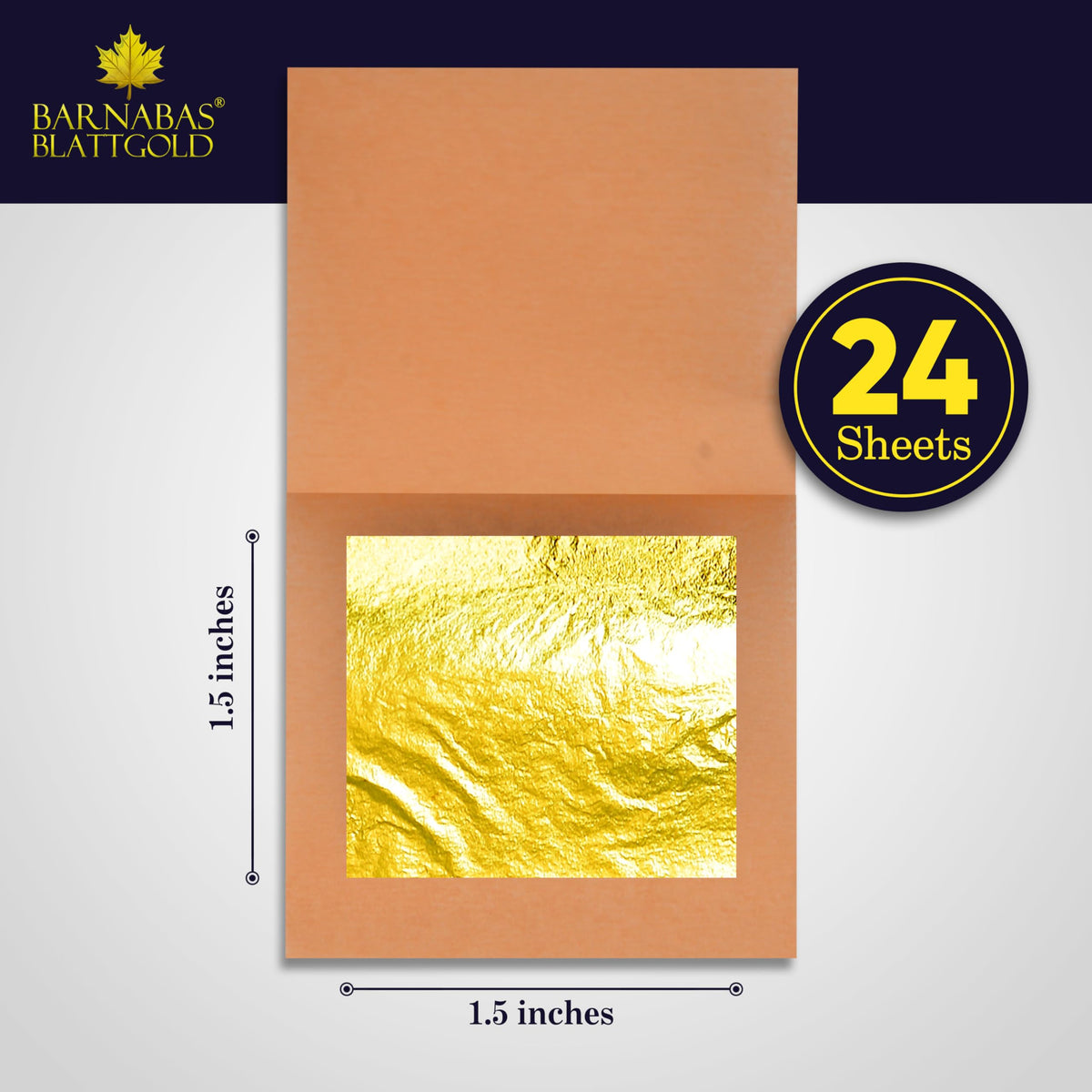 Barnabas 24K vegan-friendly gold leaf suitable for plant-based desserts