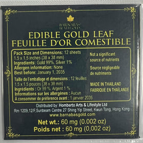 Barnabas Edible gold leaf adds a shiny finish to desserts