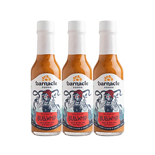 Barnacle Foods Bullwhip Kelp Hot Sauce bottle front highlights bold umami flavor