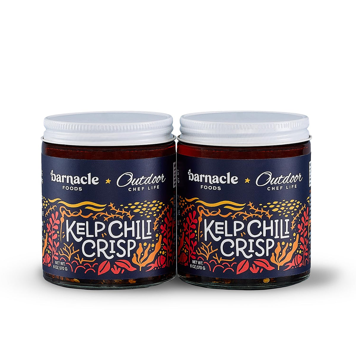Barnacle Foods Kelp Chili Crisp bottle pour adds heat and umami