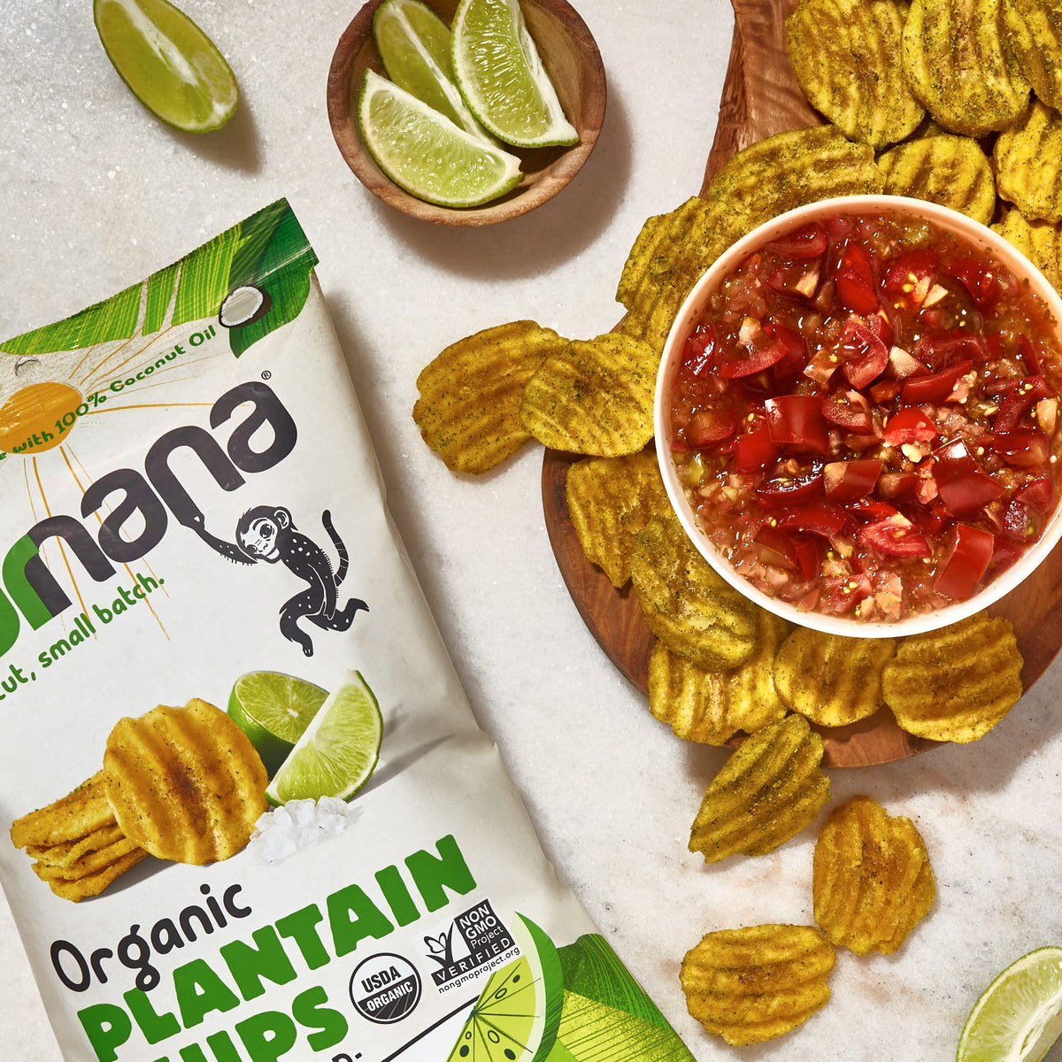 Barnana B-Corp certified logo on bag indicating ethical sourcing