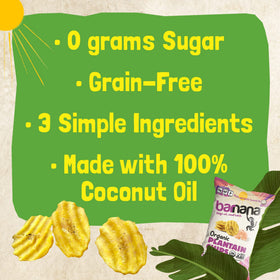 Barnana three-ingredient plantain chips highlight simple, tasty ingredients.