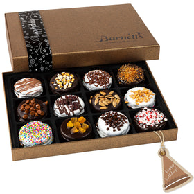 Barnetts Birthday Gift Basket chocolate cookies arranged for a festive surprise.
