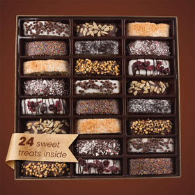 Barnetts 24-piece biscotti assortment ideal for sharing at gatherings.
