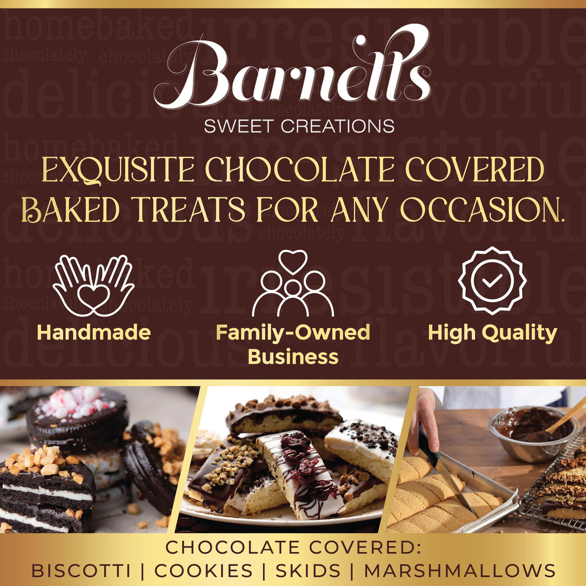 Barnetts Fine Biscotti delivery-ready sweets assortment makes gifting simple.