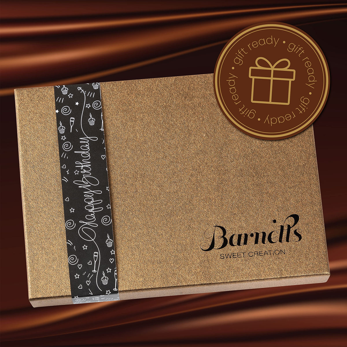 Barnetts hand-dipped chocolate sandwich cookies showcased as a luxurious treat.