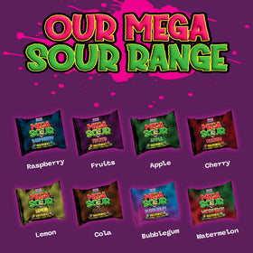 Barnetts Mega Sour Candy 4 Pack Value pack – great for sharing and family snacking.