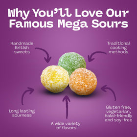 Barnetts Mega Sour 4-pack gift-ready packaging, ideal for celebrations.
