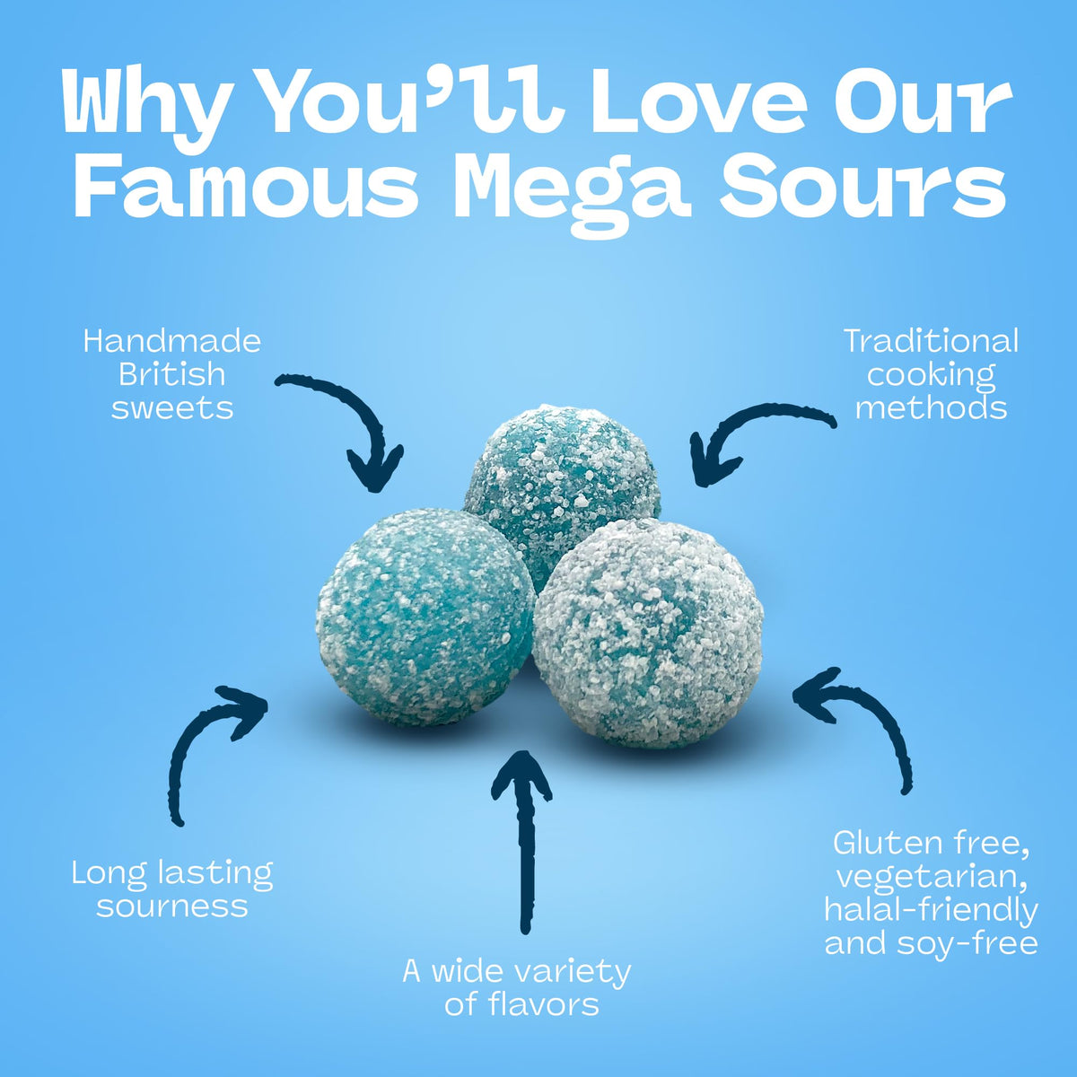 Handful of Barnetts Mega Sour Raspberry fizz balls ideal for party bowls.