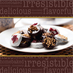 Barnetts cookie selection showing five decadent flavors