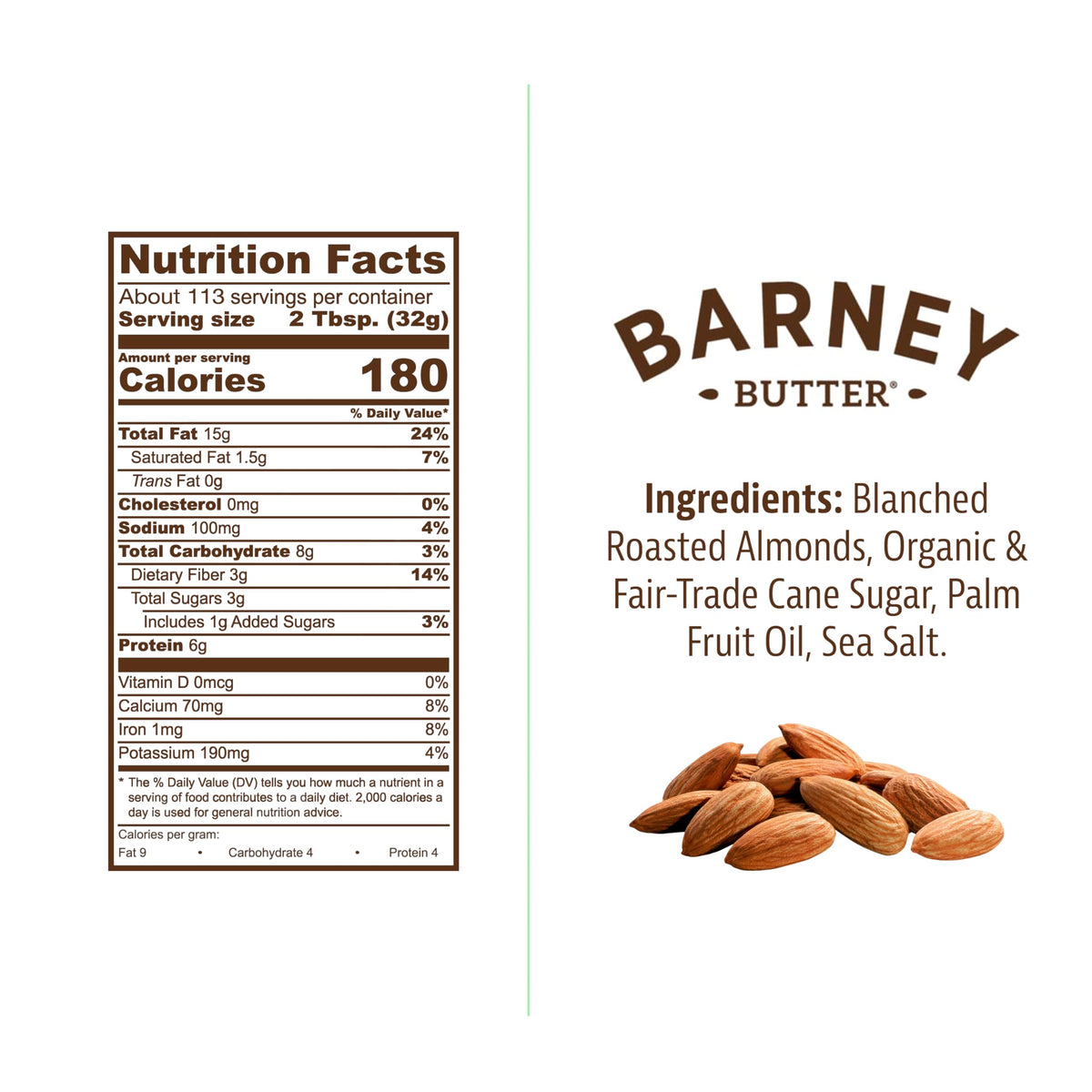Barney Butter gluten-free, keto, paleo, and vegan friendly almond butter.