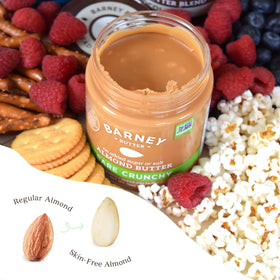 Barney Butter No Added Sugar and Salt jar emphasizes pure almond butter for diet-conscious use