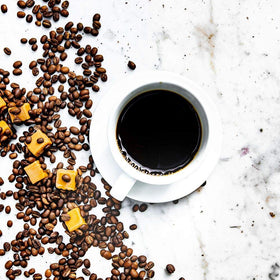 Barnie's K-Cup pods on the counter for quick flavor picks