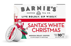 Barnie's Santa's White Christmas coconut pods offer tropical notes for cozy mornings.