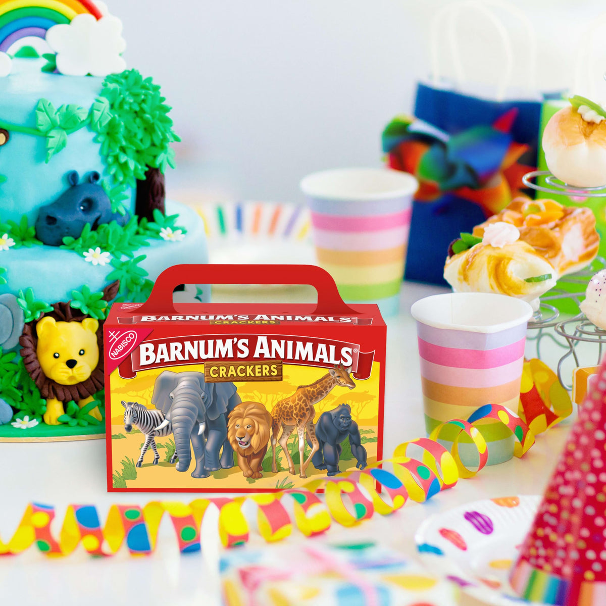 Barnum's Animals Crackers lunchbox snack scene shows kid-friendly convenience