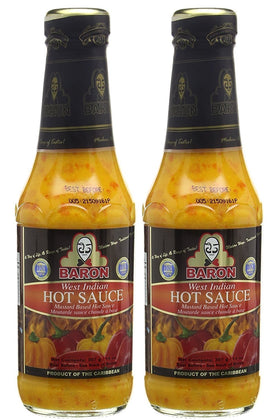 Baron West Indian Hot Pepper Sauce bottle front for bold flavor