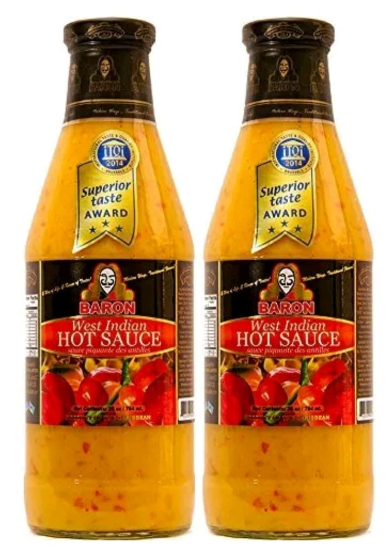 Baron West Indian Hot Sauce bottle highlighting bold Scotch Bonnet flavor for grilling